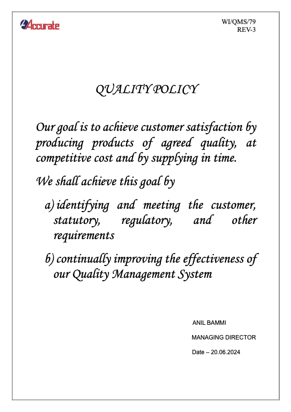 Quality Policy